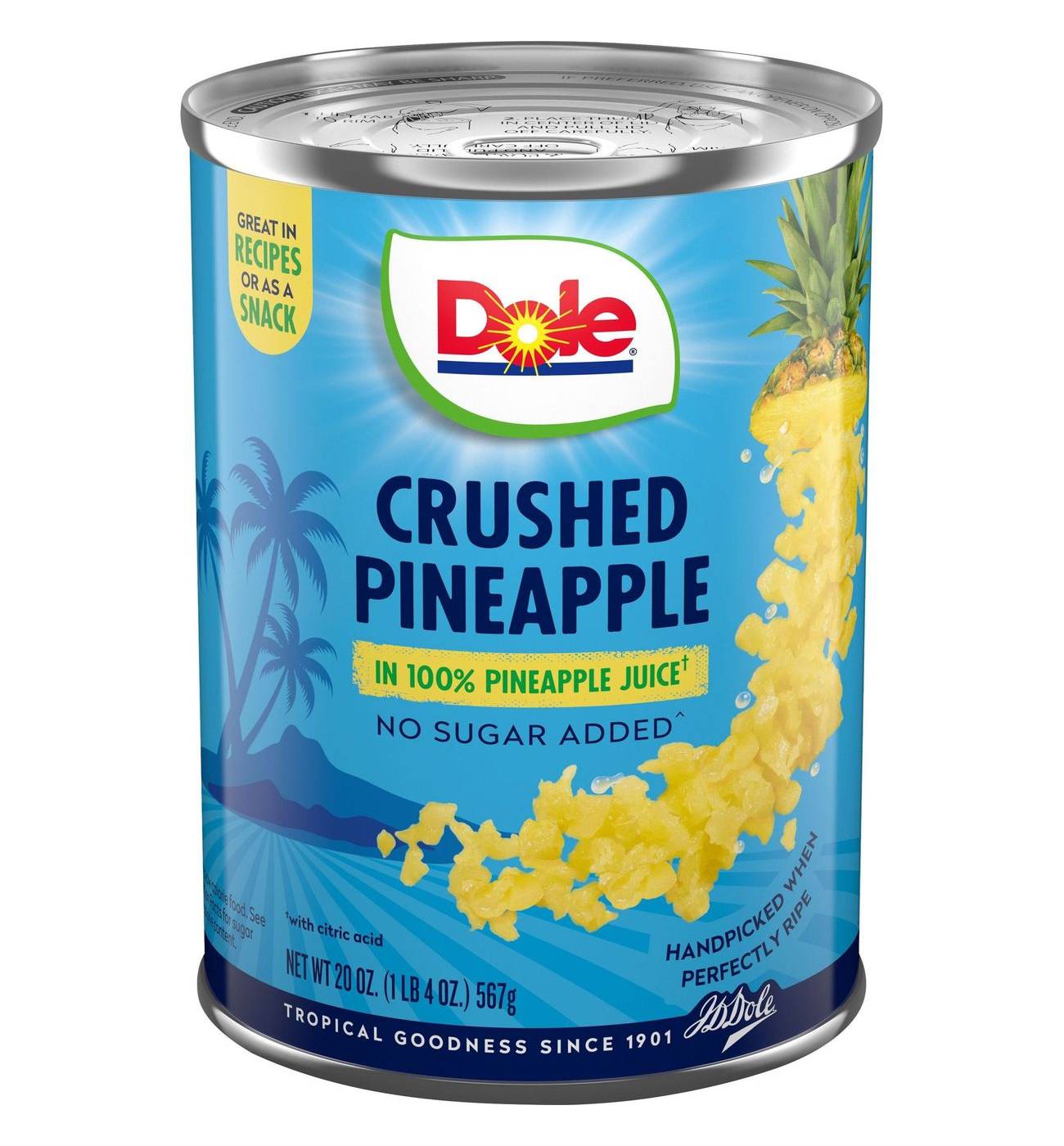 Dole Crushed Pineapple in 100% Pineapple Juice; image 9 of 10
