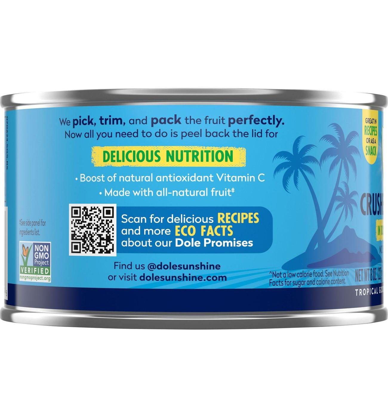 Dole Crushed Pineapple in 100% Juice; image 2 of 8