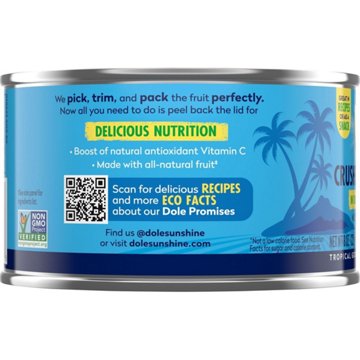 Dole Crushed Pineapple in 100% Juice, 8 oz