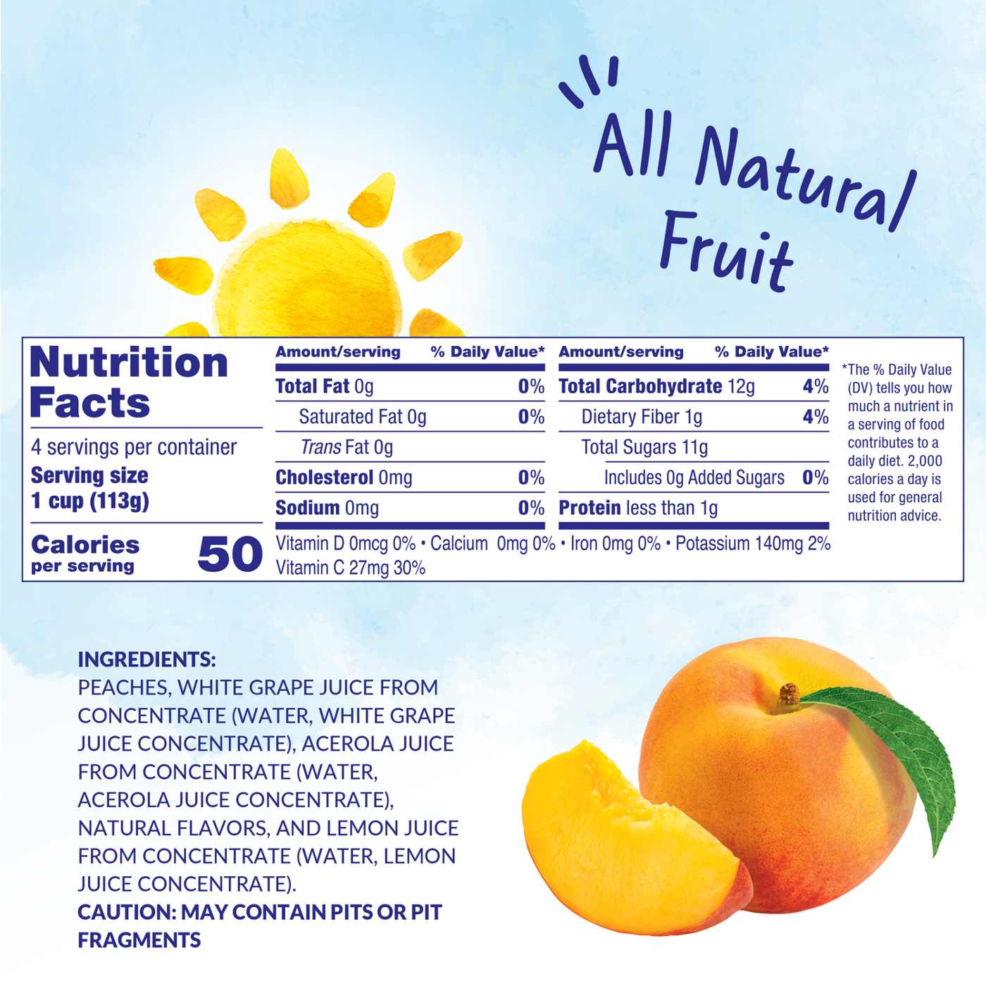 Dole Fruit Bowls - Diced Peaches in 100% Juice; image 5 of 6