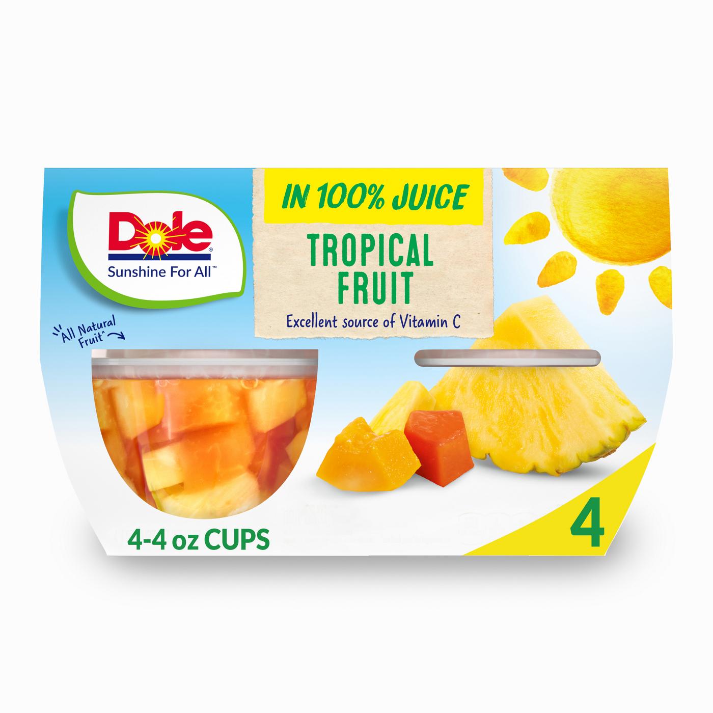 Dole Fruit Bowls - Tropical Fruit in 100% Juice; image 1 of 7
