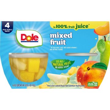 Dole Fruit Bowls - Mixed Fruit in 100% Juice, 4 ct