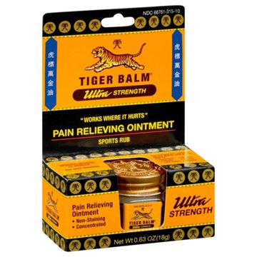 Tiger Balm Ultra Strength Pain Relieving Concentrated Sports Rub Ointment, 0.63 oz