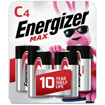 Energizer Alkaline MAX C Batteries, 4 pk