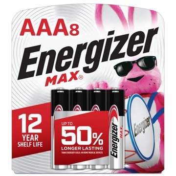 Energizer MAX AAA Alkaline Batteries, 8 pk