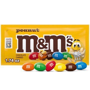 M&M'S Peanut Milk Chocolate Candy - Full Size, 1.74 oz