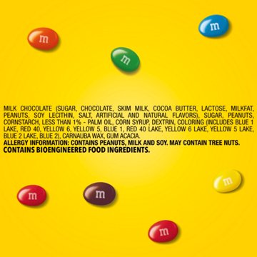 M&M'S Peanut Milk Chocolate Candy - Full Size, 1.74 oz