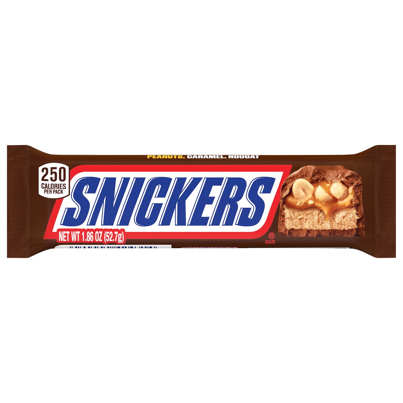 snickers candy bar calorie count