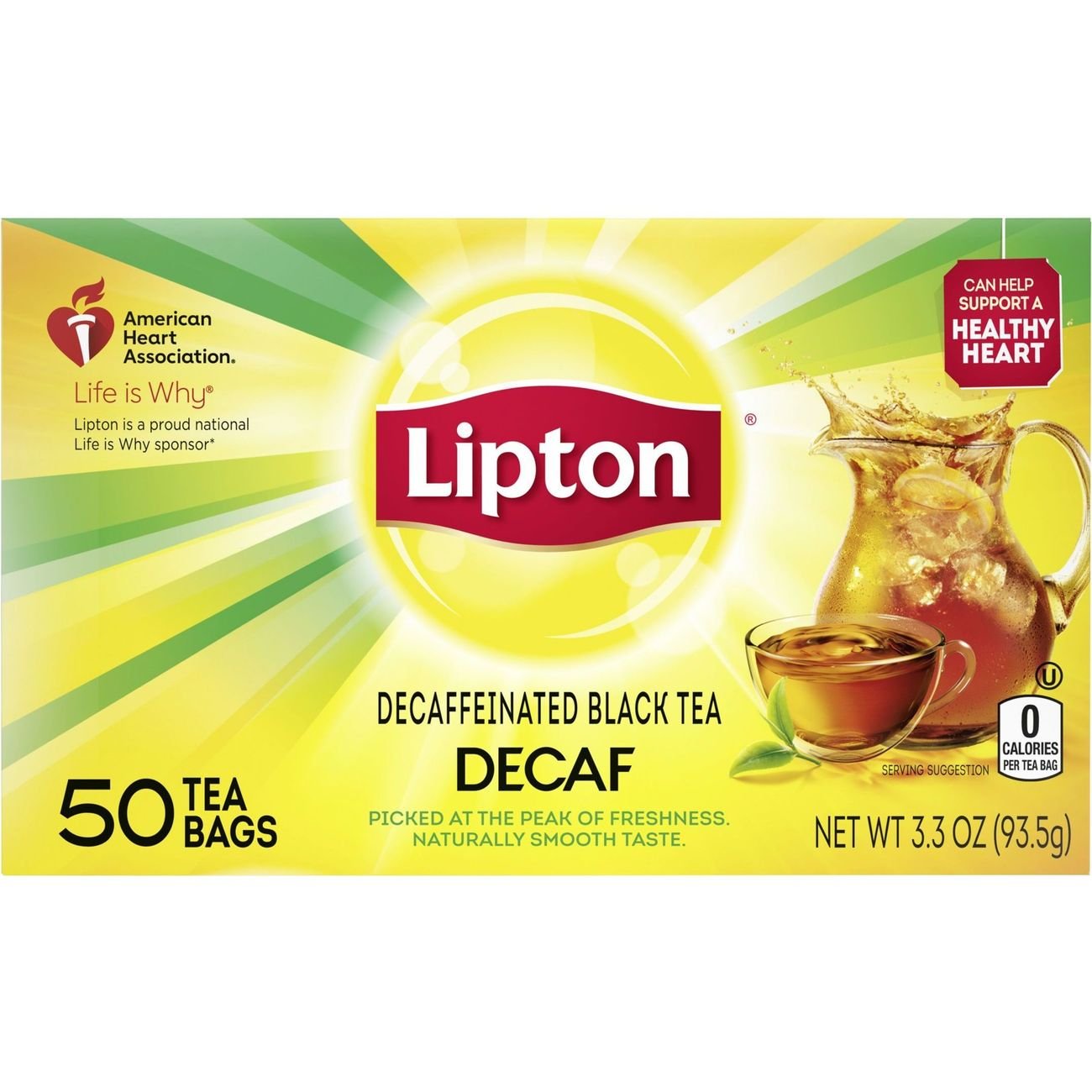 Lipton Decaffeinated Black Tea Bags Shop Tea At H E B