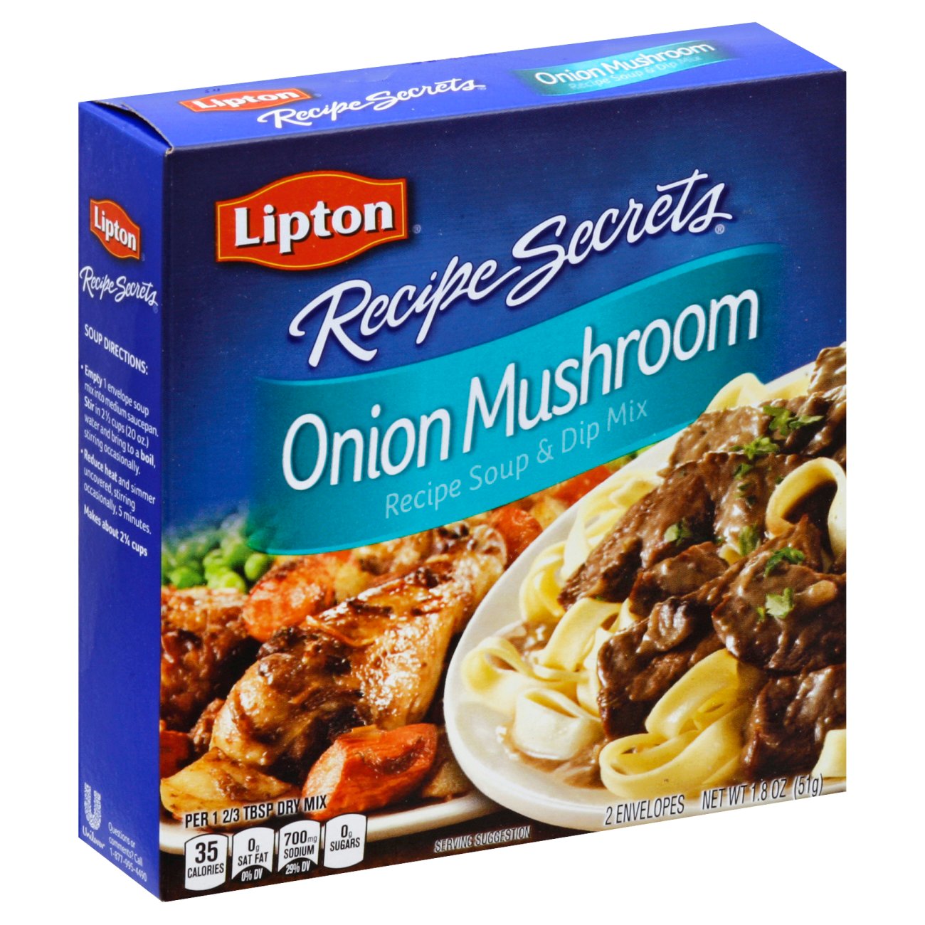 Juster kaste støv i øjnene Jurassic Park Lipton Recipe Secrets Soup and Dip Mix Onion Mushroom - Shop Soups & Chili  at H-E-B