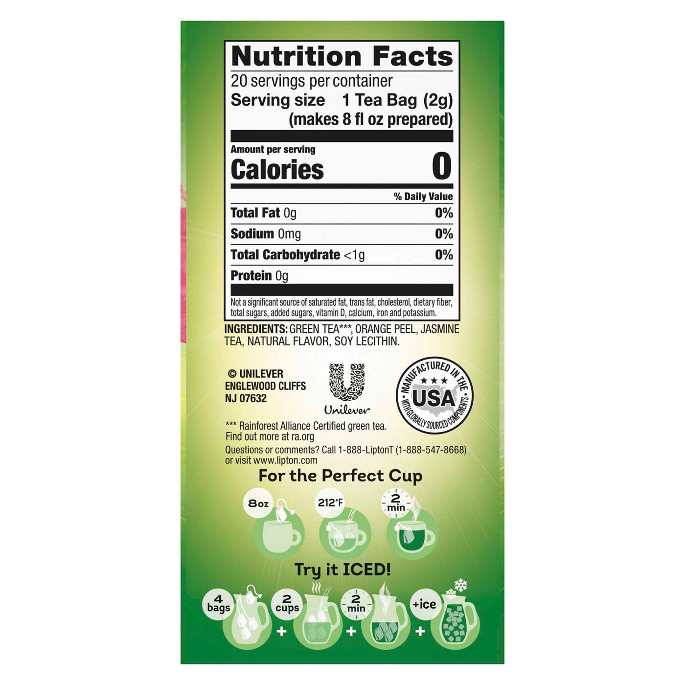 Lipton Orange Passionfruit Jasmine Green Tea Bags Shop Tea at HEB