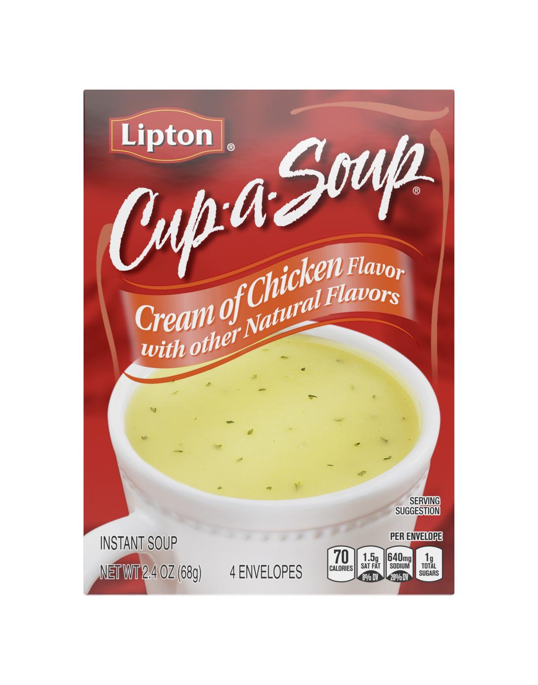 Lipton Cup-a-Soup Instant Soup Mix Cream of Chicken; image 1 of 5