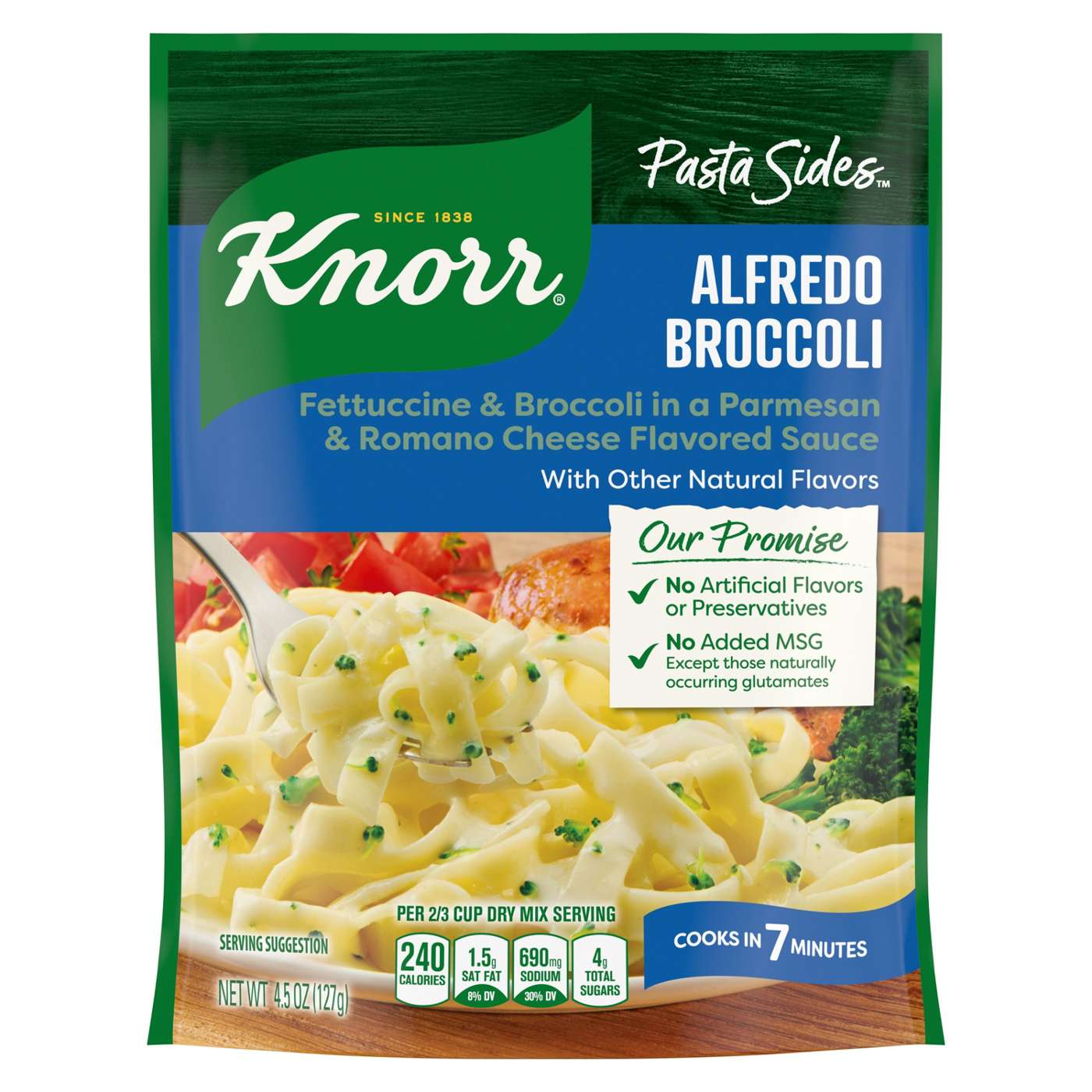 Knorr Alfredo Broccoli Fettuccine Pasta Sides; image 1 of 4