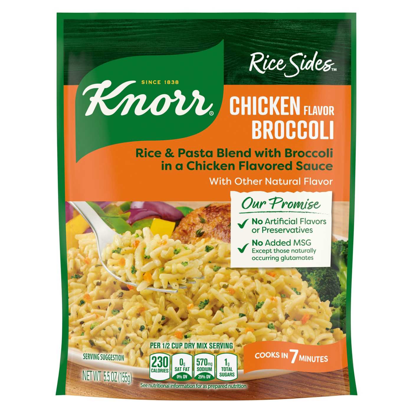 Knorr Rice Sides Chicken Broccoli with Long Grain Rice and Vermicelli Pasta; image 1 of 5