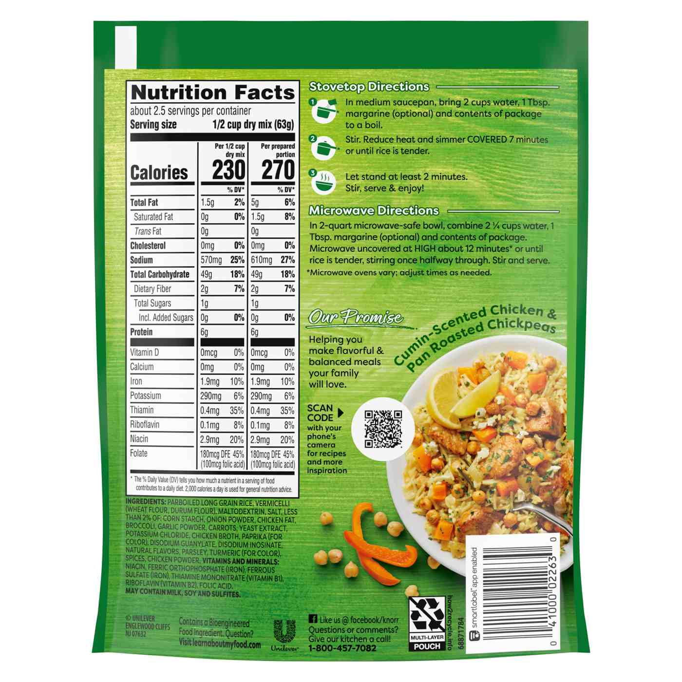 Knorr Rice Sides Chicken Broccoli with Long Grain Rice and Vermicelli Pasta; image 3 of 5