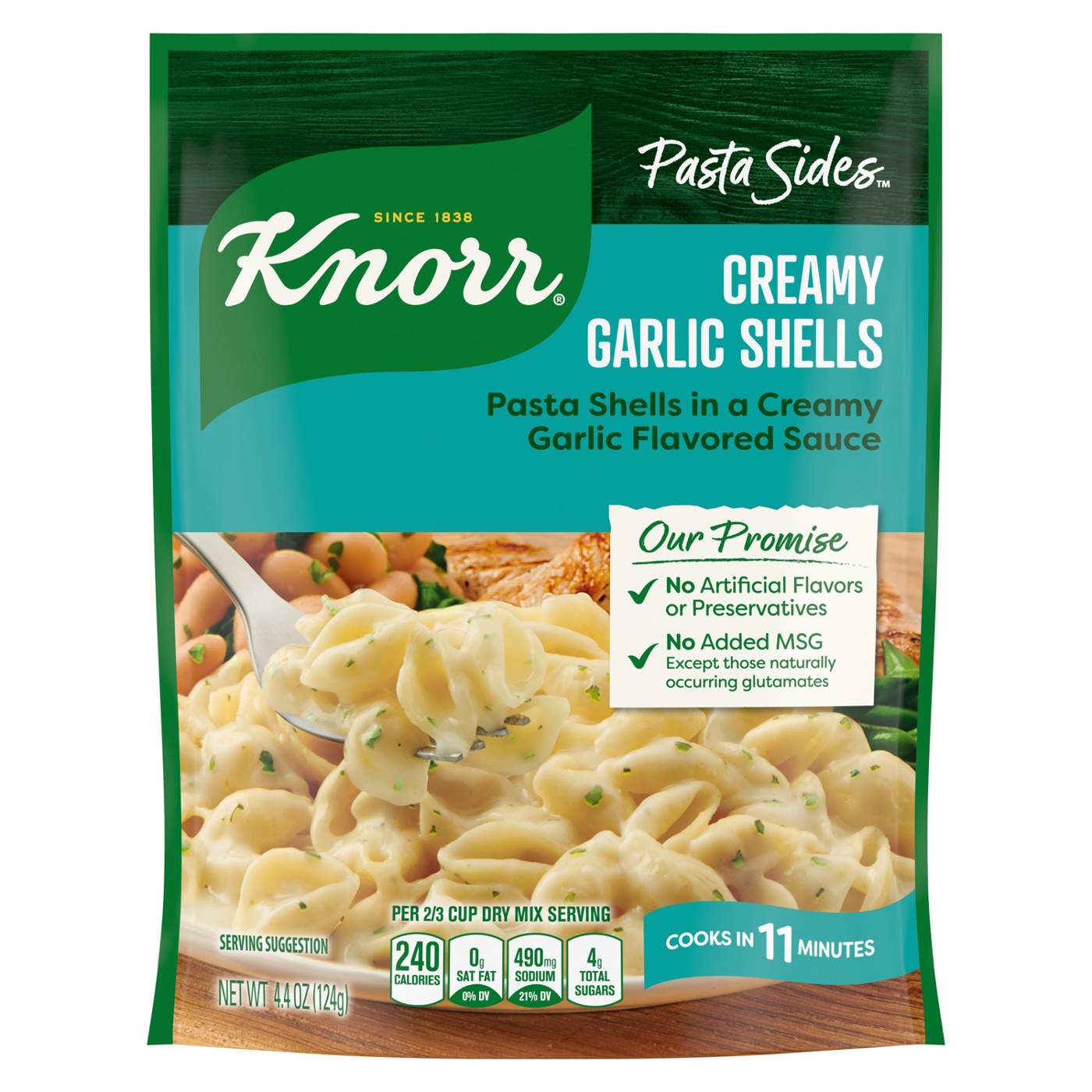 Knorr Pasta Sides Creamy Garlic Shells; image 1 of 8