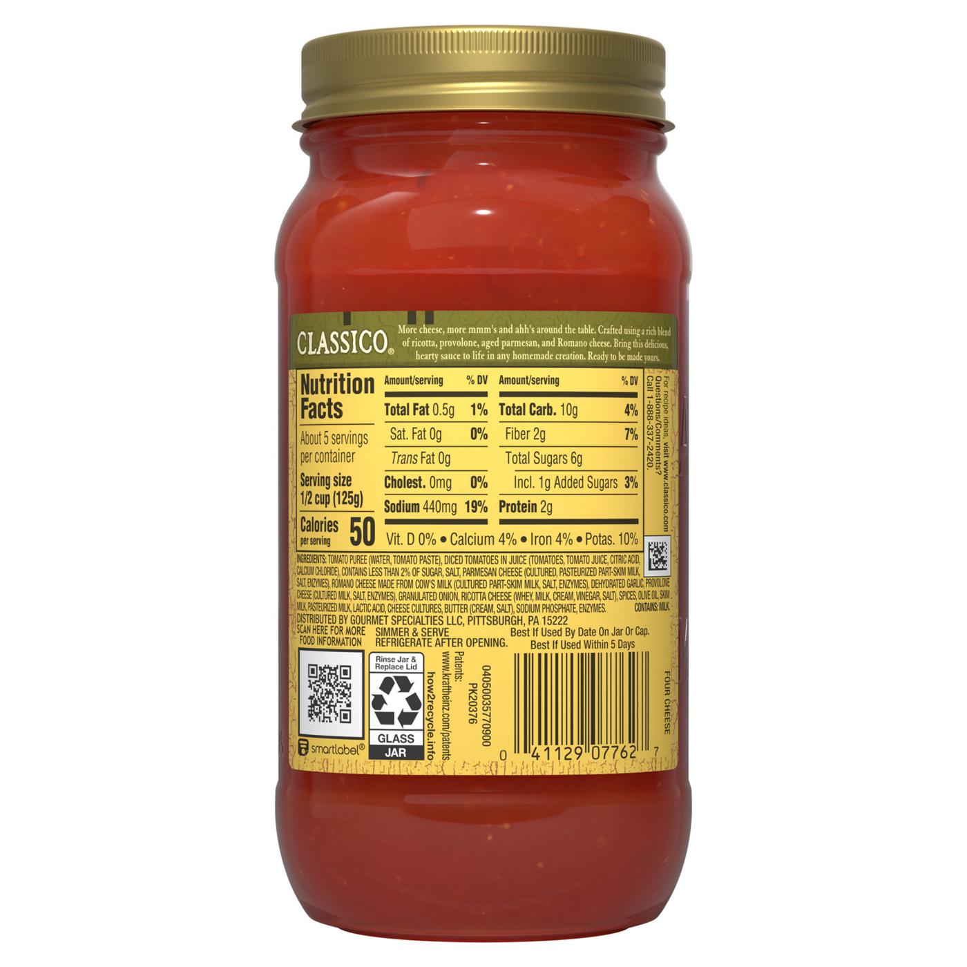 Classico Four Cheese Pasta Sauce; image 2 of 9
