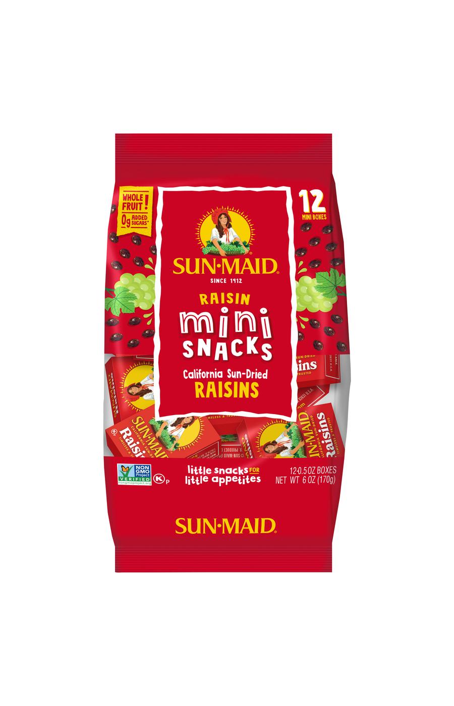 Sun-Maid Natural California Raisins Mini Snacks; image 1 of 5
