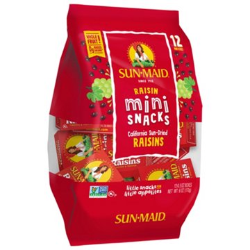 Sun-Maid Natural California Raisins Mini Snacks, 12 ct