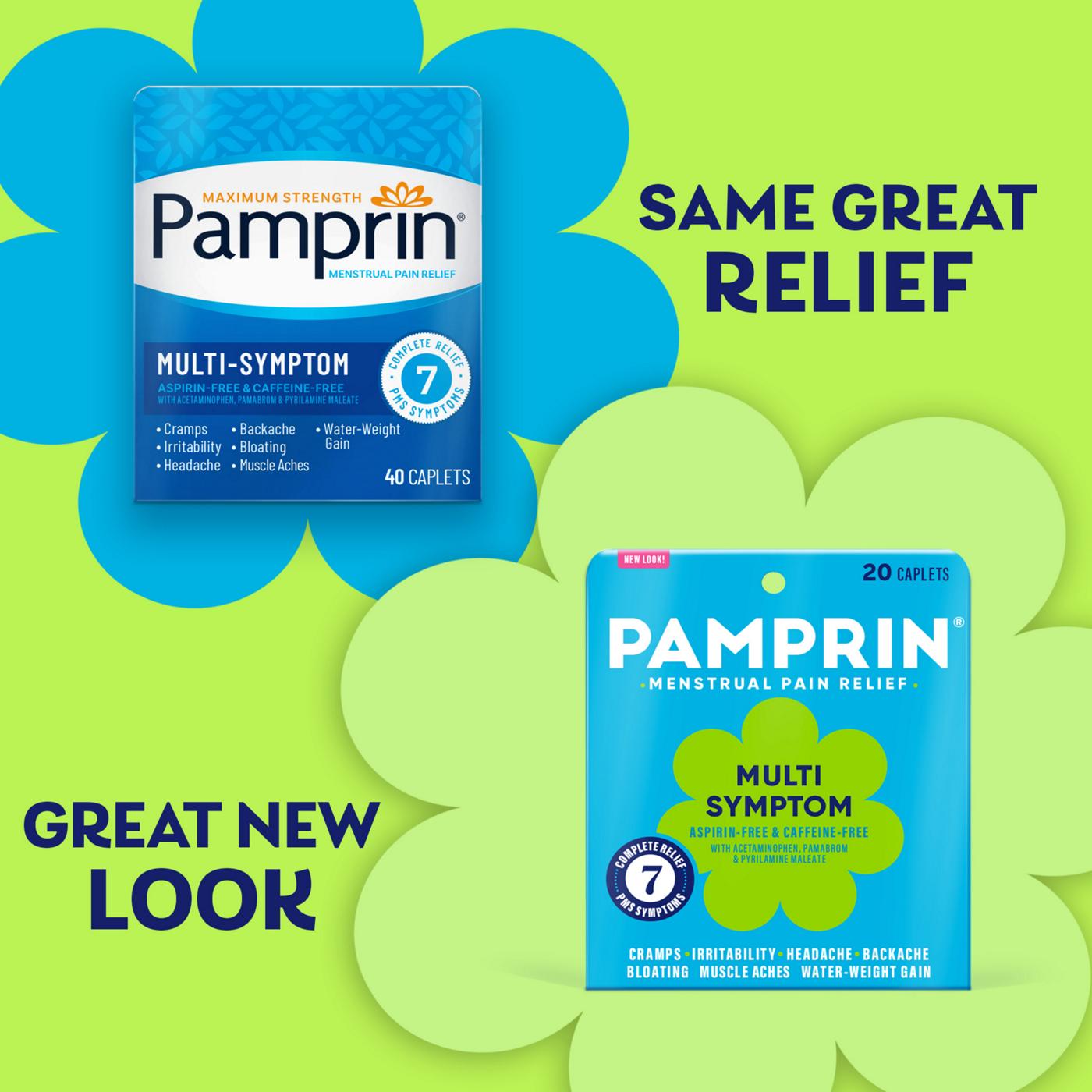 Pamprin Multi Symptom Menstrual Pain Relief Coated Caplets; image 4 of 7