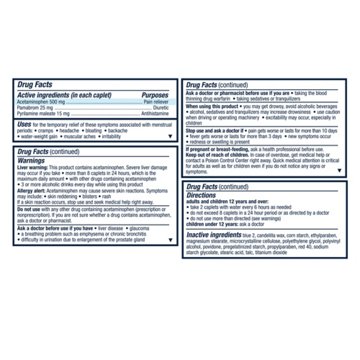 Pamprin Multi Symptom Menstrual Pain Relief Coated Caplets, 20 ct