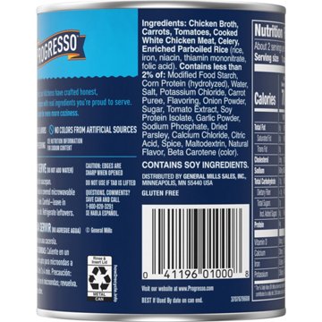 Progresso Traditional Chicken Rice with Vegetables Soup