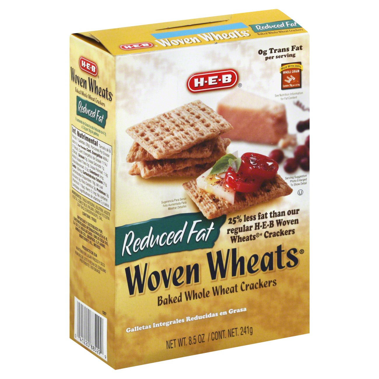 H-E-B Reduced-Fat Woven Wheat Crackers - Shop Crackers & Breadsticks At ...