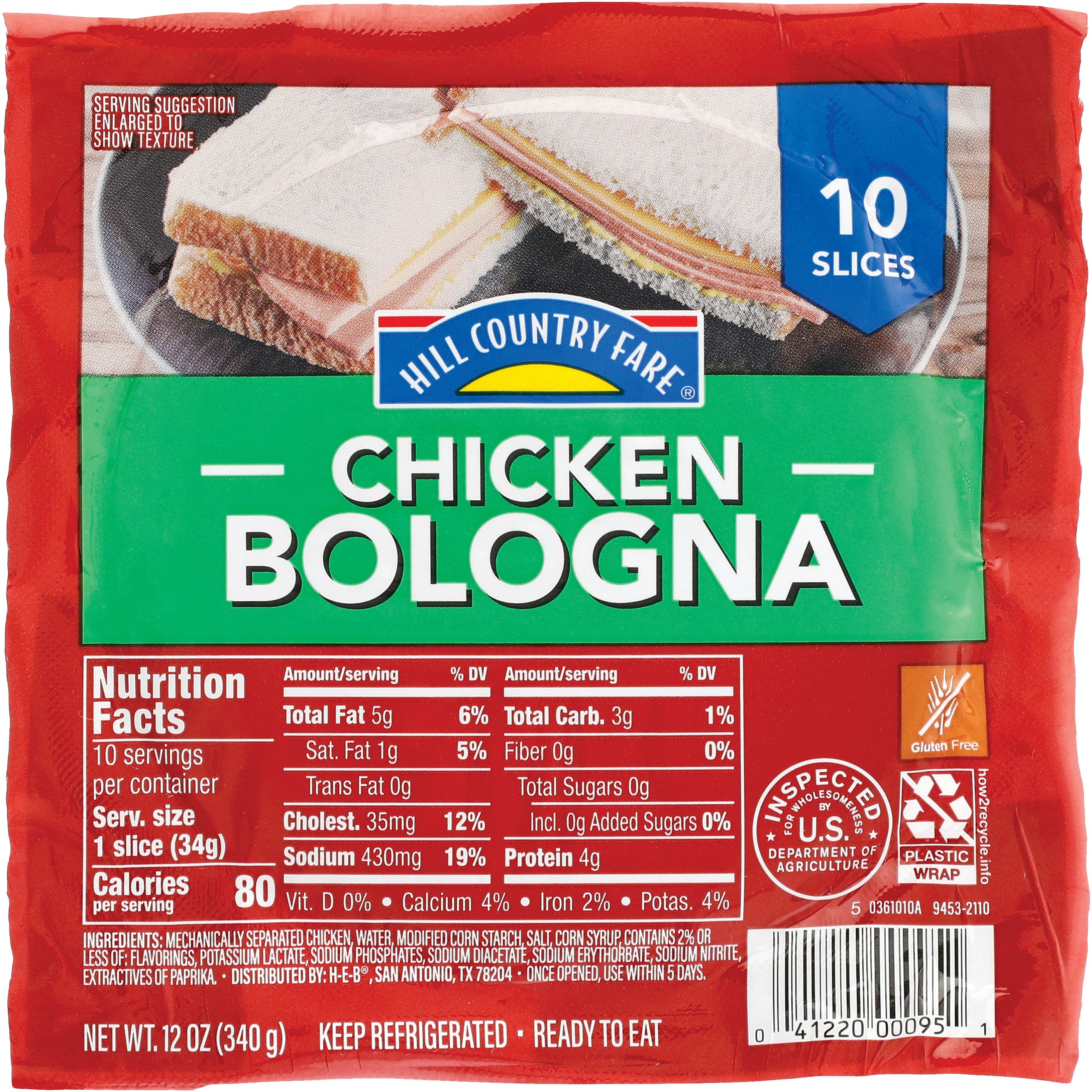 Hill Country Fare Chicken Sliced Bologna - Shop Meat At H-E-B