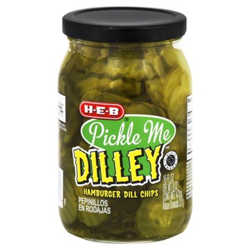H-E-B Pickle Me Dilley Hamburger Dill Pickle Chips, 16 oz