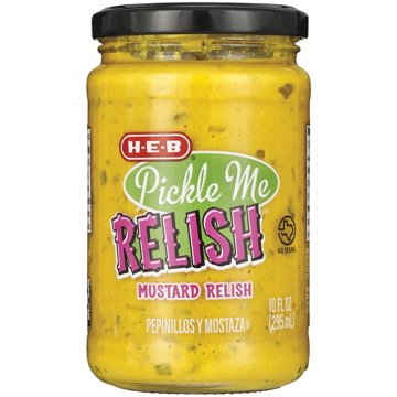H-E-B Pickle Me Relish Mustard Relish, 10 oz