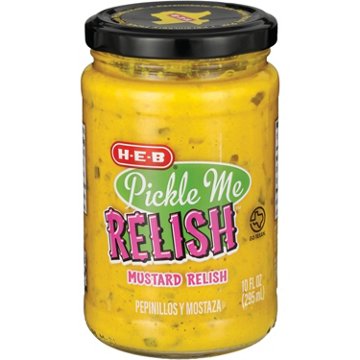 H-E-B Pickle Me Relish Mustard Relish, 10 oz