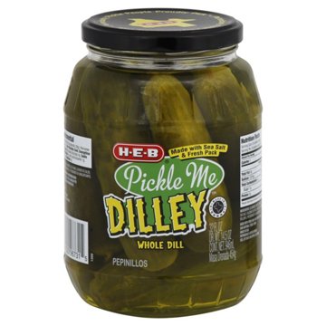 H-E-B Pickle Me Dilley  Whole Dill Pickles, 32 oz