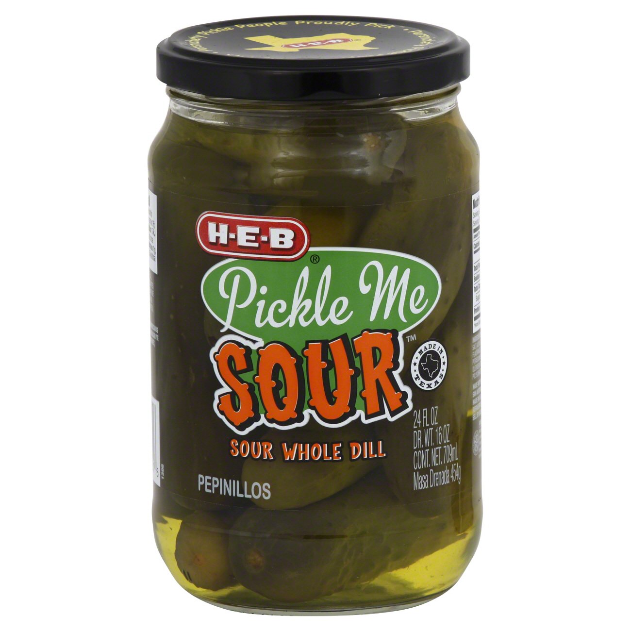 H E B Pickle Me Sour Whole Dill Pickles Shop Vegetables At H E B