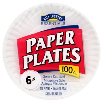 Hill Country Essentials 6 in Paper Plates, 100 ct