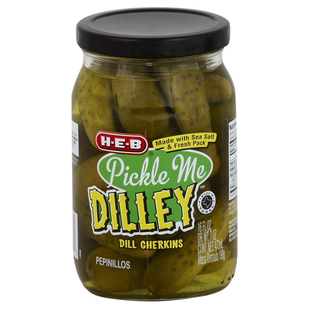 H-E-B Pickle Me Dilley Kosher Dill Gherkins - Shop Vegetables At H-E-B