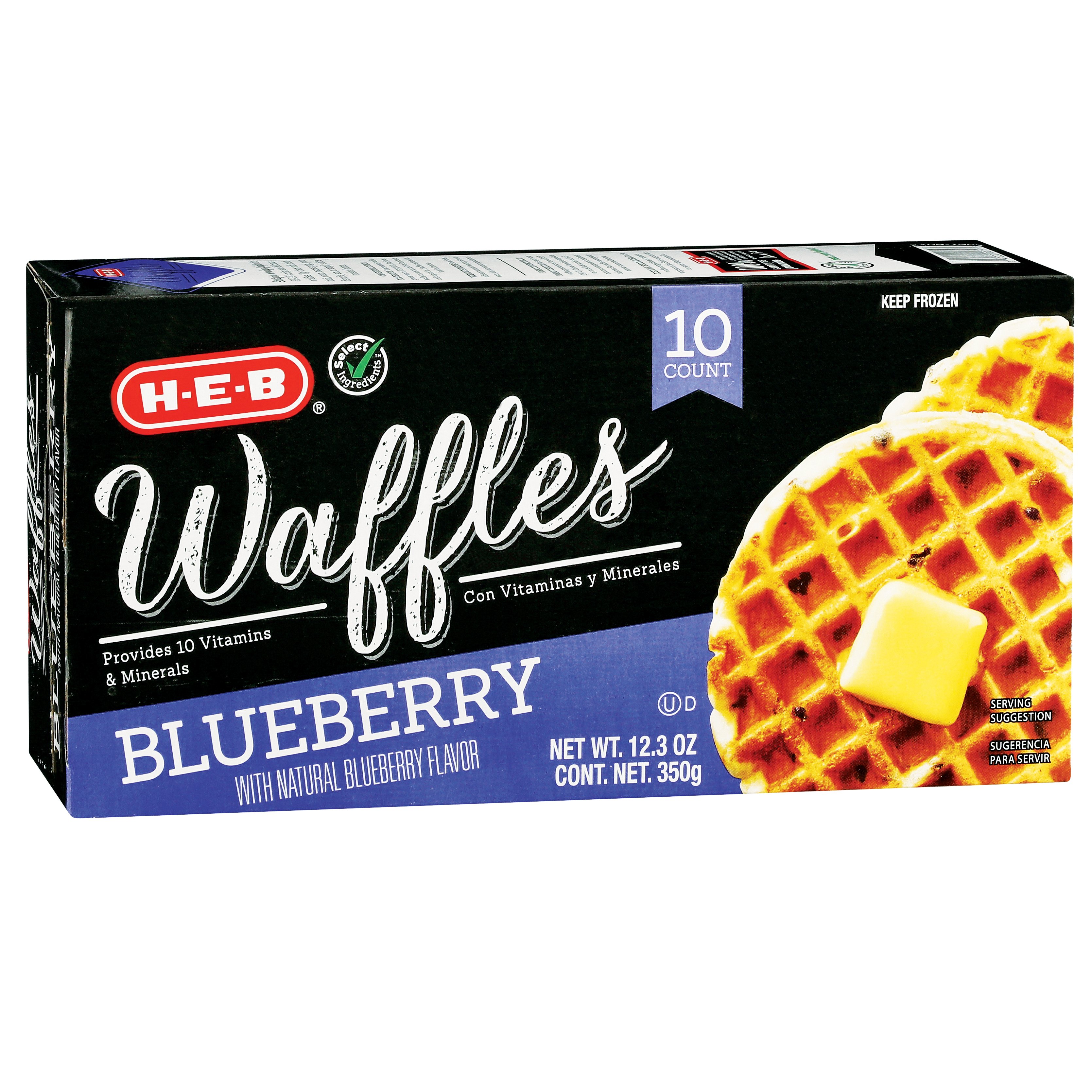 H-E-B Select Ingredients Blueberry Waffles - Shop Entrees & Sides At H-E-B