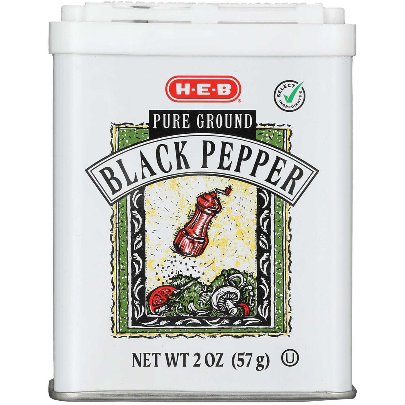 H-E-B Pure Ground Black Pepper; image 1 of 2
