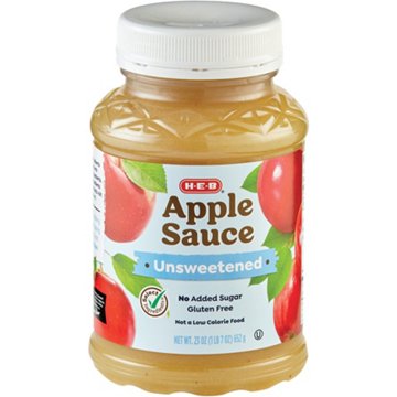 H-E-B Unsweetened Applesauce, 23 oz