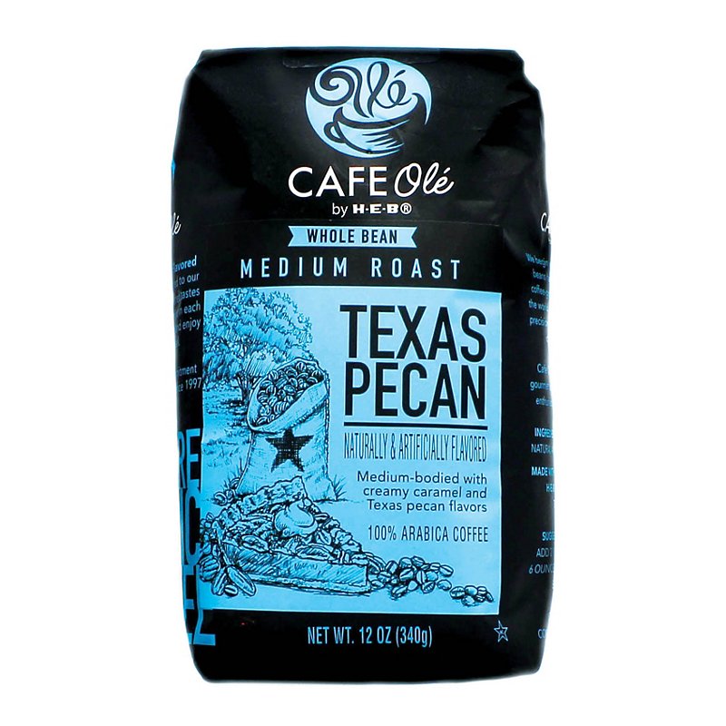 Cafe Ole by HEB Texas Pecan Medium Roast Whole Bean Coffee Shop Coffee at HEB
