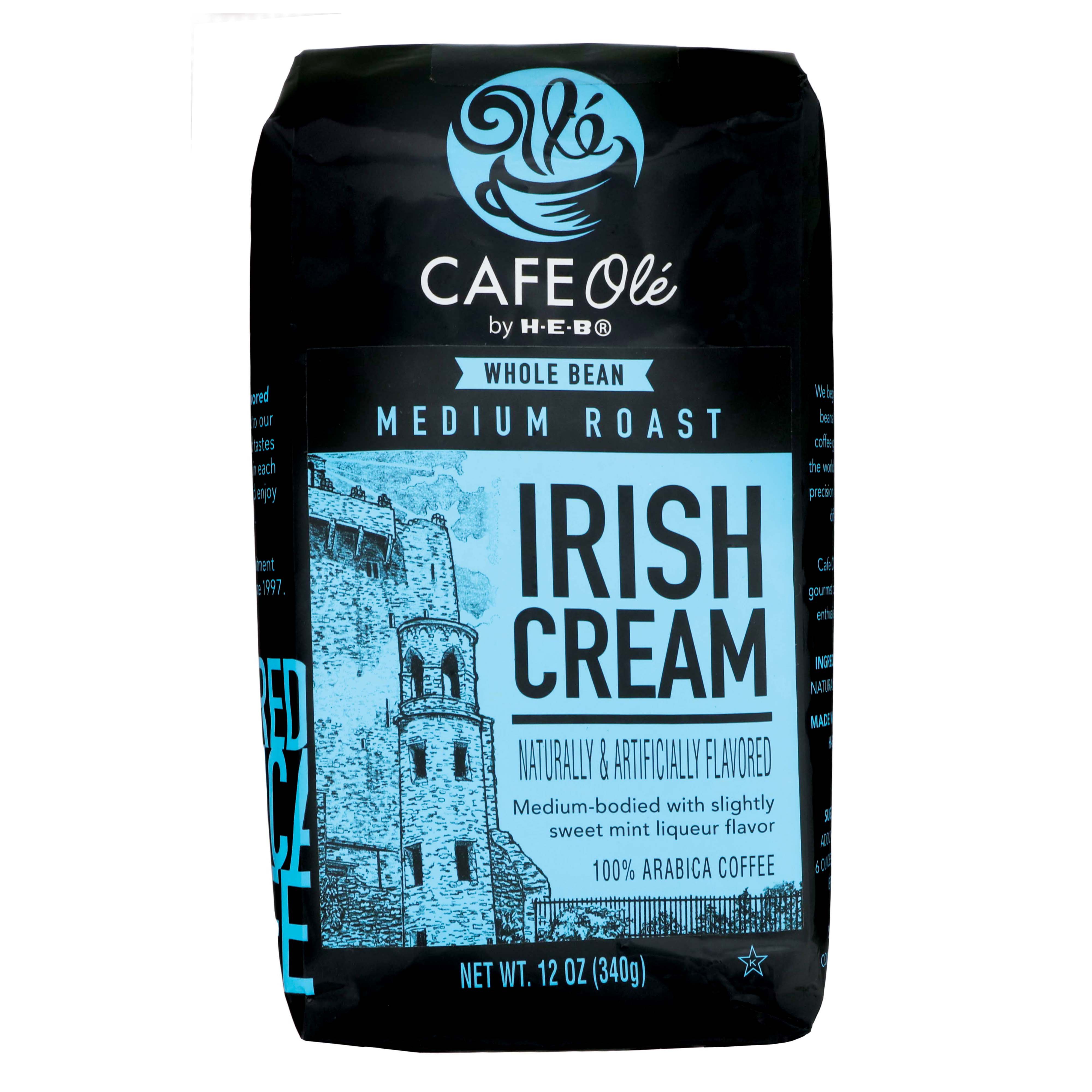 Cafe Ole by HEB Whole Bean Irish Creme Medium Roast Coffee Shop