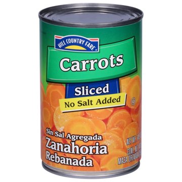 Hill Country Fare No Salt Added Sliced Carrots, 14.5 oz