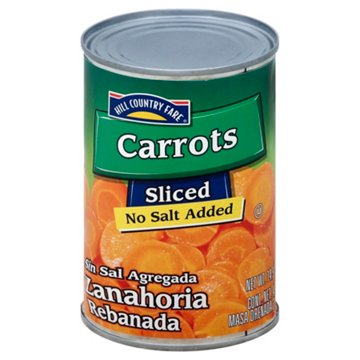 Hill Country Fare No Salt Added Sliced Carrots, 14.5 oz