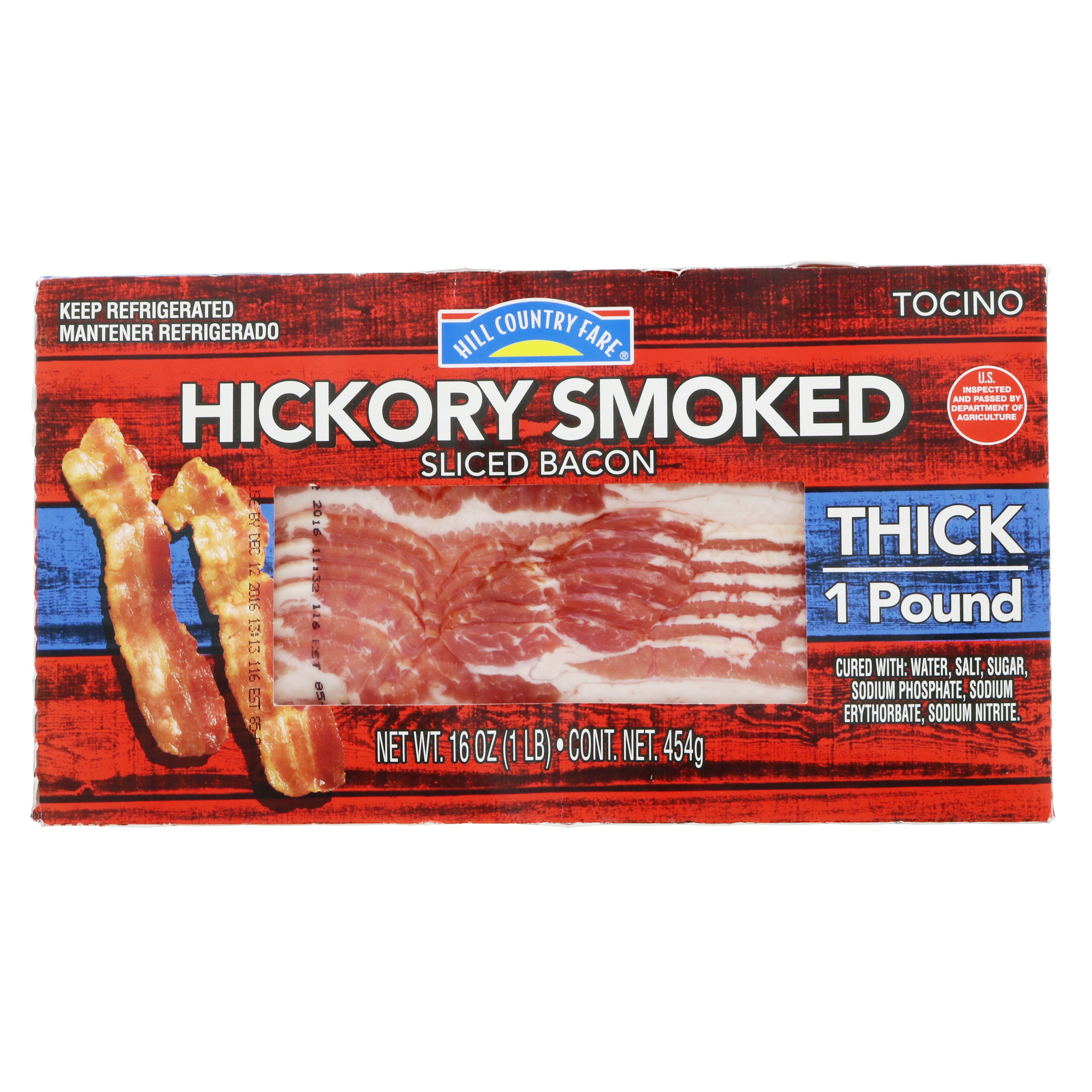 Hill Country Fare Hickory Smoked Thick Sliced Bacon - Shop Bacon At H-E-B