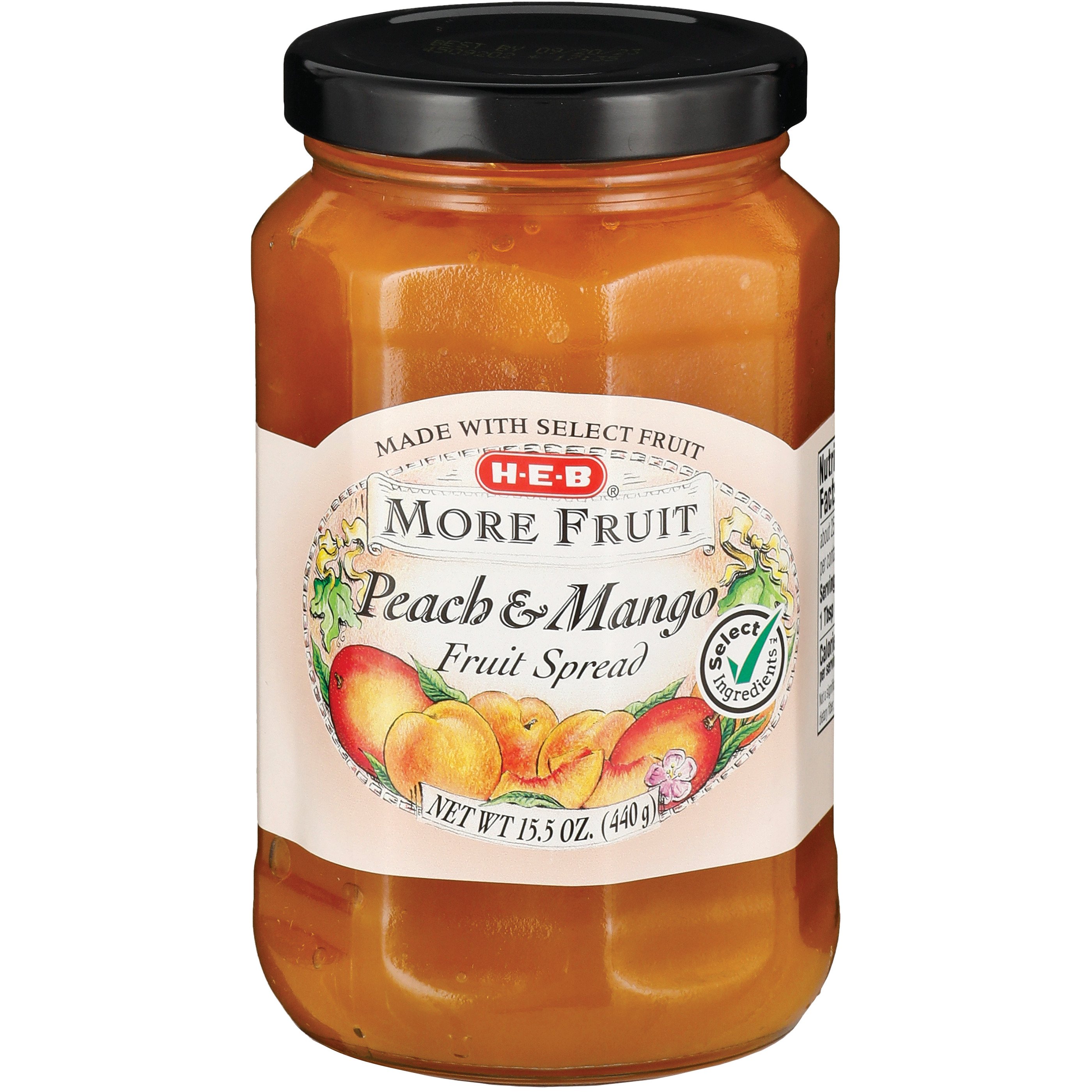 HEB More Fruit Peach & Mango Fruit Spread Shop Jelly & Jam at HEB