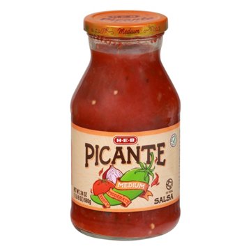 H-E-B Medium Picante Salsa, 24 oz