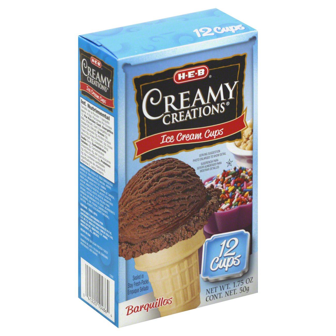 HEB Creamy Creations Ice Cream Cups Shop Waffle bowls & cones at HEB