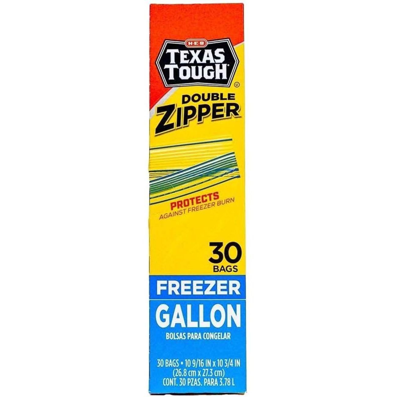 HEB Texas Tough Double Zipper Gallon Freezer Bags Shop Storage Bags