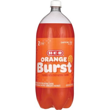 H-E-B Orange Burst Soda, 2 L