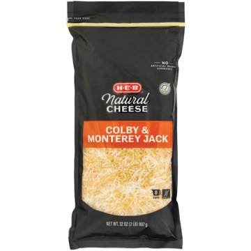 H-E-B Colby & Monterey Jack Shredded Cheese, 32 oz