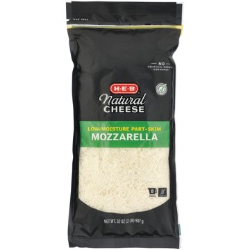 H-E-B Low Moisture Part-Skim Mozzarella Shredded Cheese, 32 oz